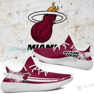 Miami Heat Curved Dot Pattern Yeezy Shoes 2