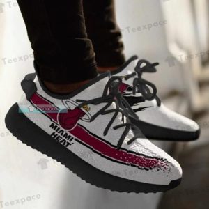 Miami Heat Curved Scratch Logo Yeezy Shoes 1