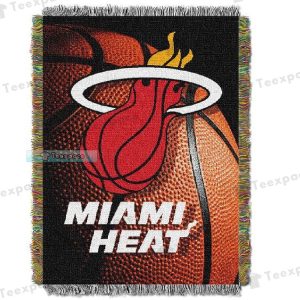 Miami Heat Logo 3d Ball woven Blanket Heat Gifts 1