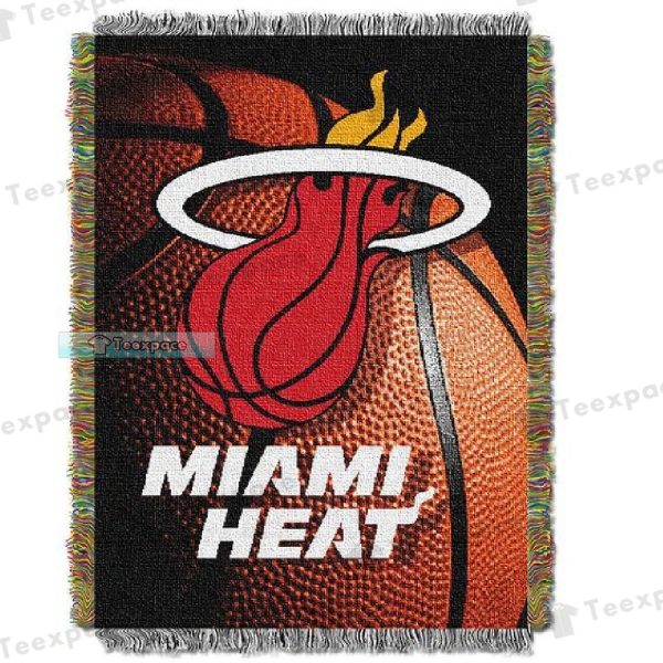 Miami Heat Logo 3d Ball woven Blanket Heat Gifts