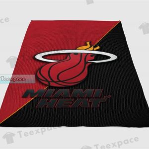 Miami Heat Logo Center Split Fleece Blanket 1