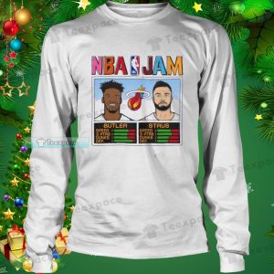 Miami Heat NBA Jam Jimmy Butler Max Strus Long Sleeve Shirt