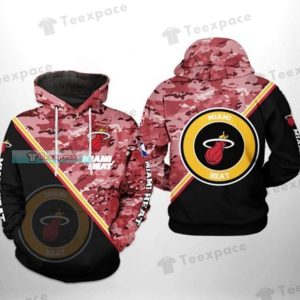 Miami Heat Red Camoflage Hoodie Heat Gifts for him