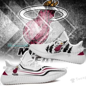 Miami Heat Stripes Scratch Pattern Yeezy Shoes