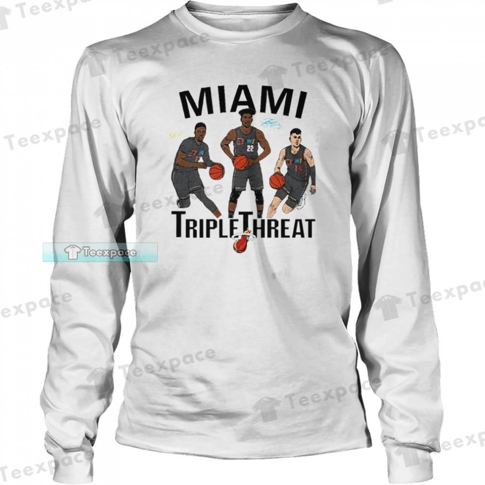 Miami Heat Triple Threat Art Heat Long Sleeve Shirt