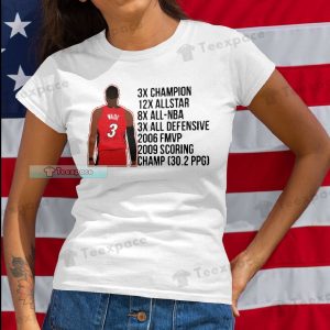 Miami Heat Wade Record T Shirt Womens