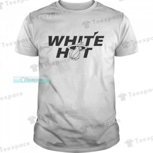 Miami Heat White Hot Logo Simple Shirt