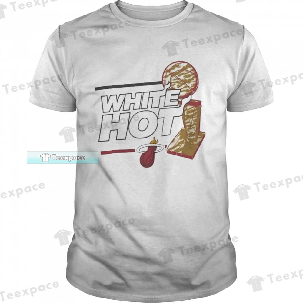 Miami Heat White Hot Simple White Shirt
