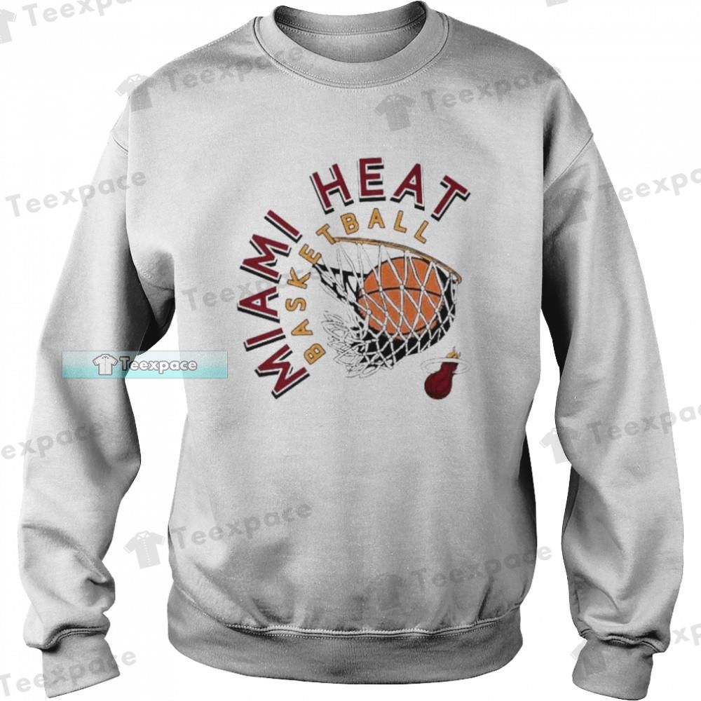 Miami Heat White Hot Slam Dunk Sweatshirt