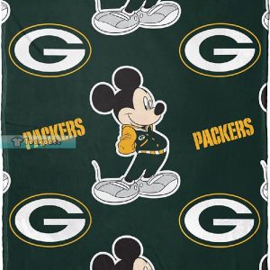 Mickey Mouse Green Bay Packers Blanket