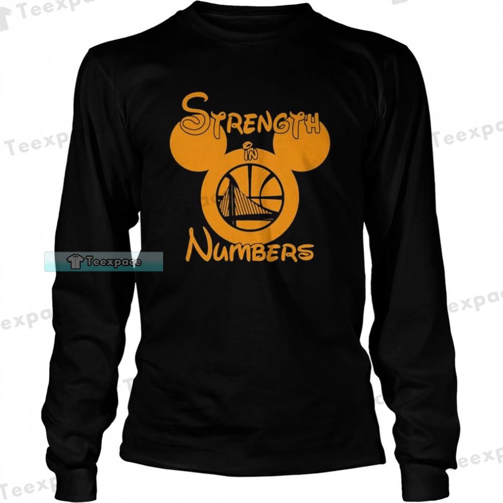 Mickey Mouse Strength In Number Golden State Warriors Long Sleeve Shirt