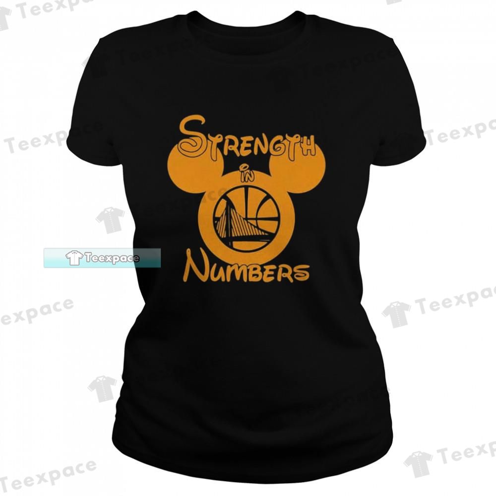 Mickey Mouse Strength In Number Golden State Warriors T Shirt Womens