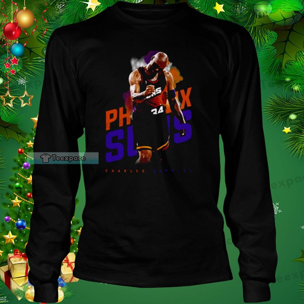 Phoenix Suns Colorful Design Charles Barkley Black Long Sleeve Shirt
