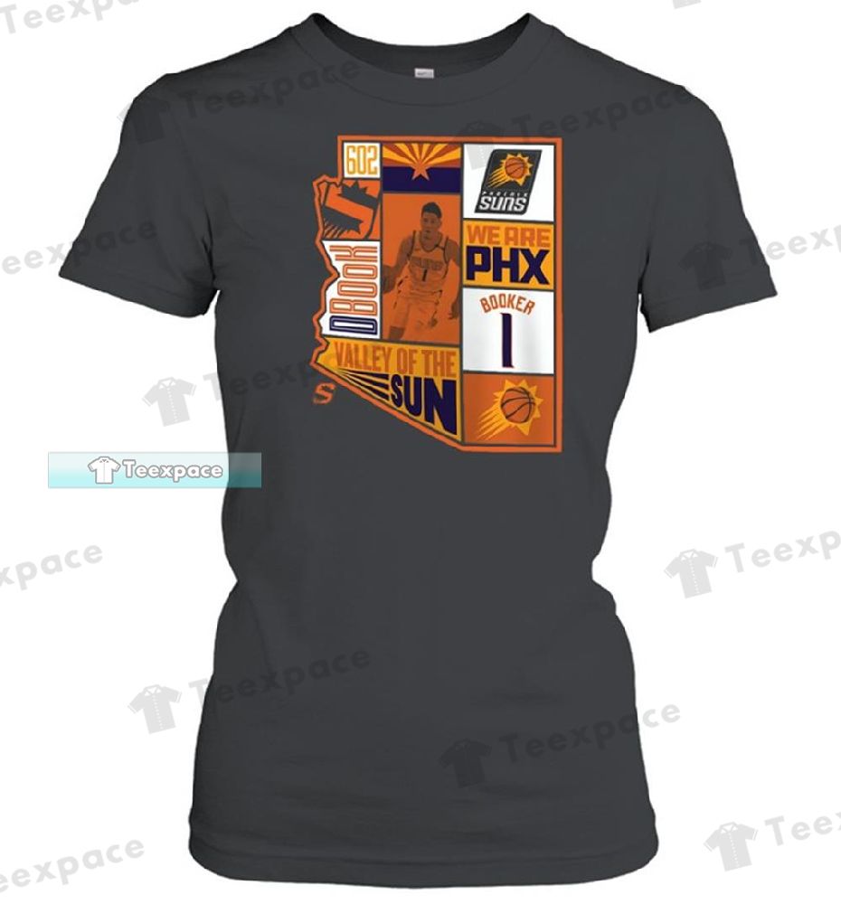 Phoenix Suns Devin Booker Player State T Shirt Womens