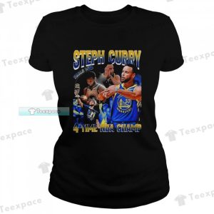Steph Curry Mvp 4 Time Golden State Warriors T Shirt Womens