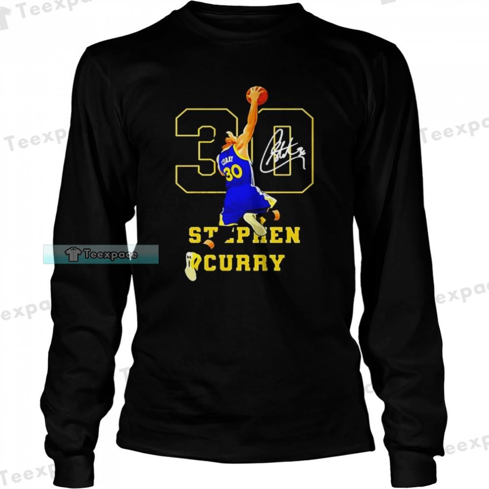 Stephen Curry Dunk Golden State Warriors Long Sleeve Shirt