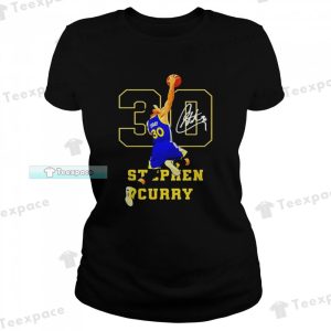 Stephen Curry Dunk Golden State Warriors T Shirt Womens