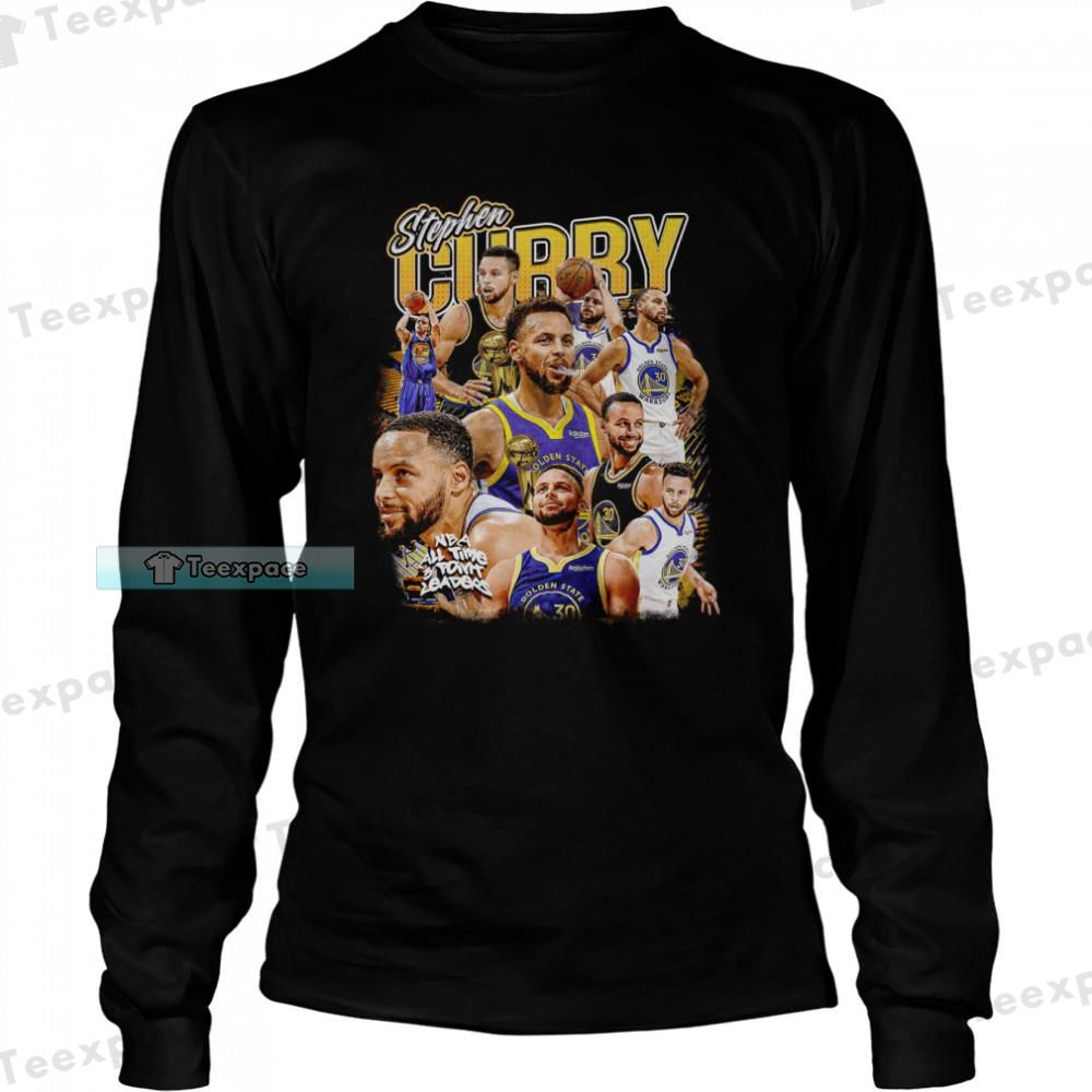 Stephen Curry The Goat Golden State Warriors Long Sleeve Shirt