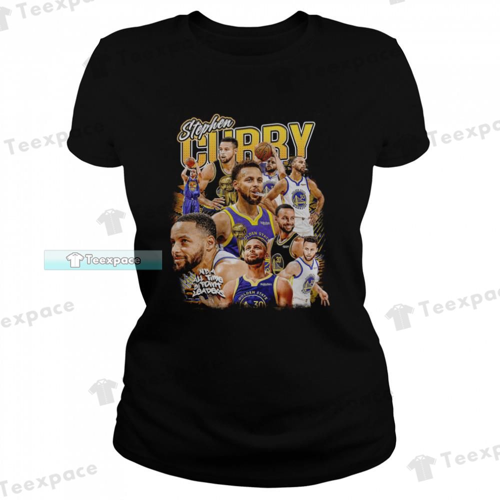 Stephen Curry The Goat Golden State Warriors T Shirt Womens