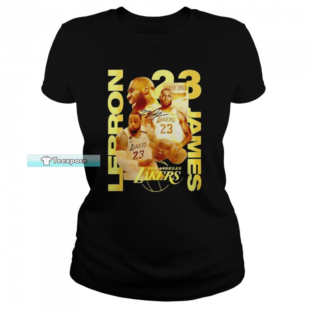 Black Lebron Lakers T Shirt Womens