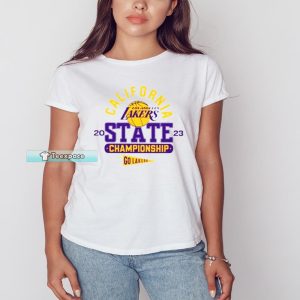 California Los Angeles Lakers 2023 State Championship T Shirt Womens