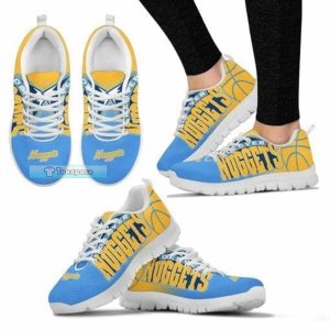 Denver Nuggets Blue Yellow Sneakers Nuggets Gifts 2