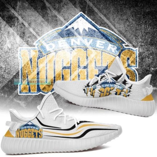Denver Nuggets Curved Scratch Yeezy Shoes Nuggets Gifts