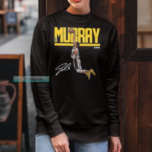 Denver Nuggets Jamal Murray Jumping Art Long Sleeve Shirt
