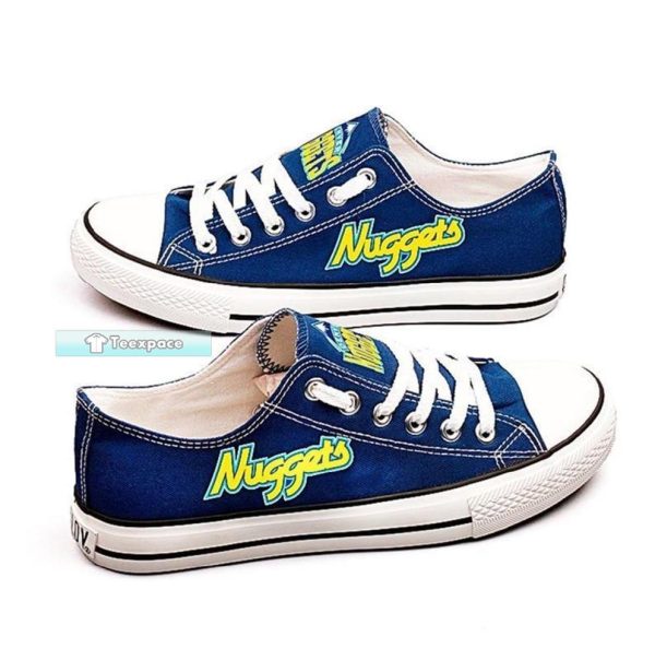Denver Nuggets Logo Letter Low Top Canvas Shoes