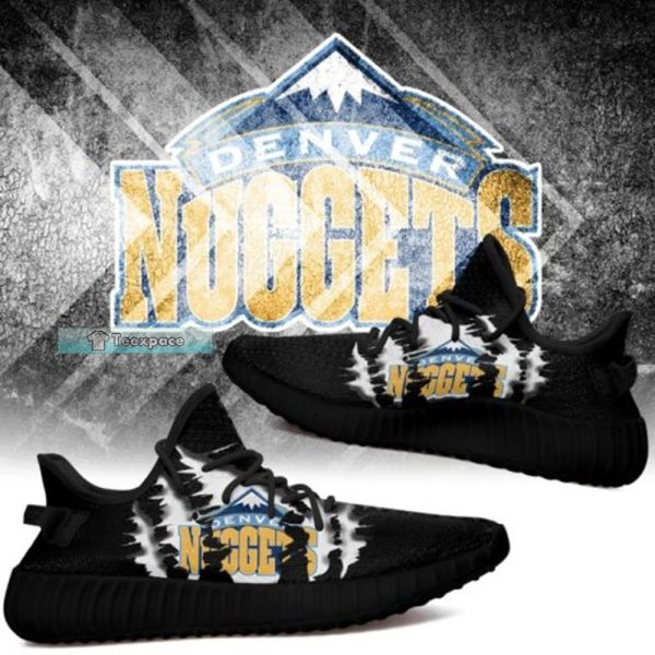 Denver Nuggets Logo Scratch Yeezy Shoes Nuggets Gifts