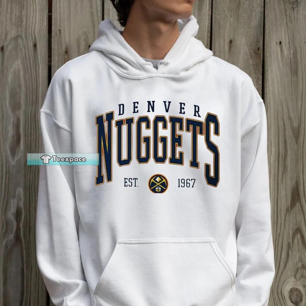 Denver Nuggets White Hoodie