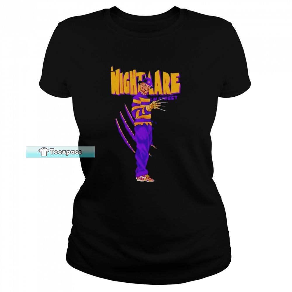 Freddy Krueger Los Angeles Lakers Halloween T Shirt Womens