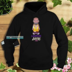 LeBron James Los Angeles Lakers Gold 6 Caricature Hoodie