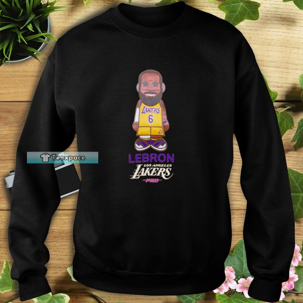 LeBron James Los Angeles Lakers Gold 6 Caricature Sweatshirt