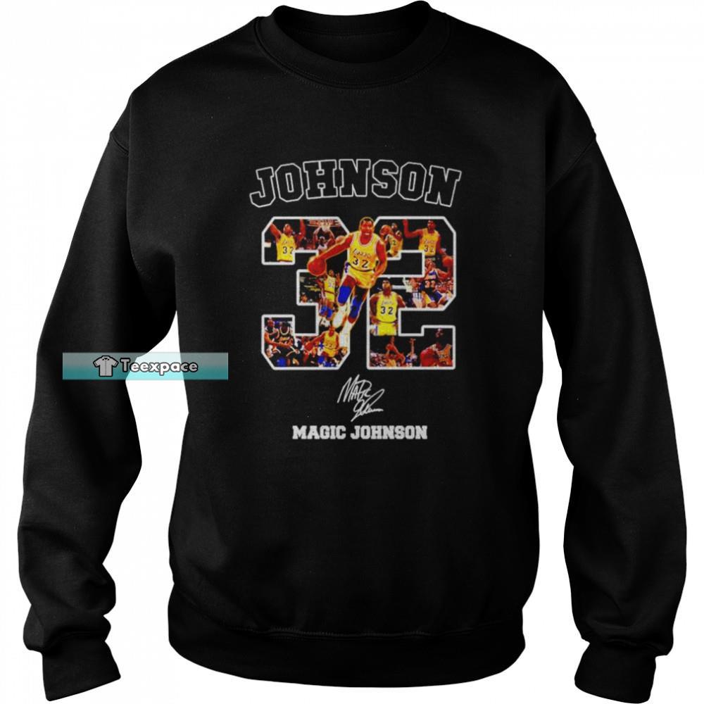 Los Angeles Lakers 32 Magic Johnson Signature Sweatshirt