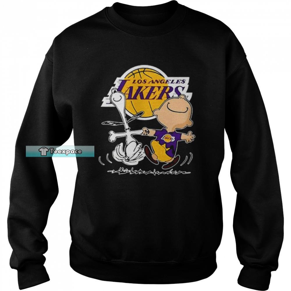 Los Angeles Lakers Charlie Brown Snoopy Dancing Sweatshirt