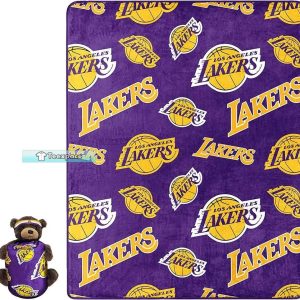 Los Angeles Lakers Comfy Throw Blanket 1