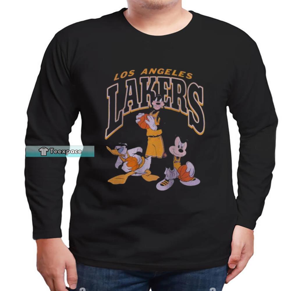 Los Angeles Lakers Junk Food Mickey Squad Long Sleeve Shirt