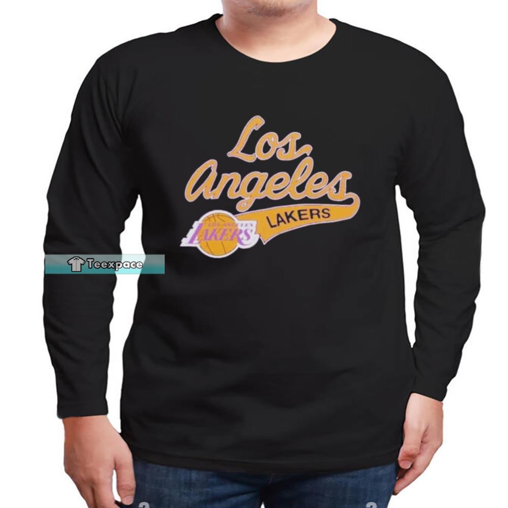 Los Angeles Lakers Script Long Sleeve Shirt