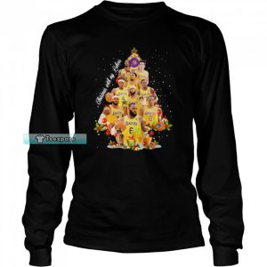 Los Angeles Lakers Team Christmas Tree Long Sleeve Shirt