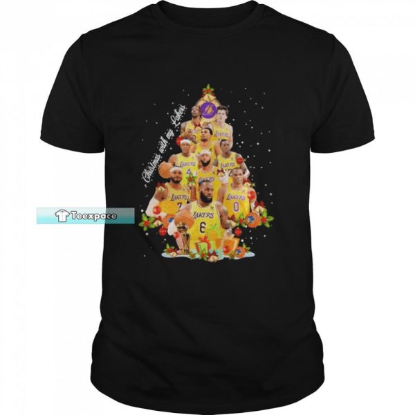 Los Angeles Lakers Team Christmas Tree Shirt