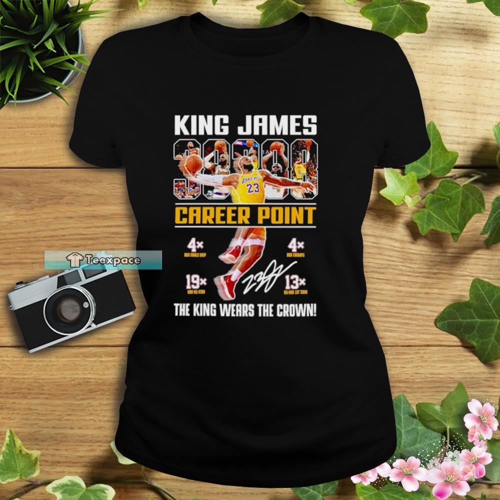 Los Angeles Lakers The King Wears The Crown Signature T Shirt Womens