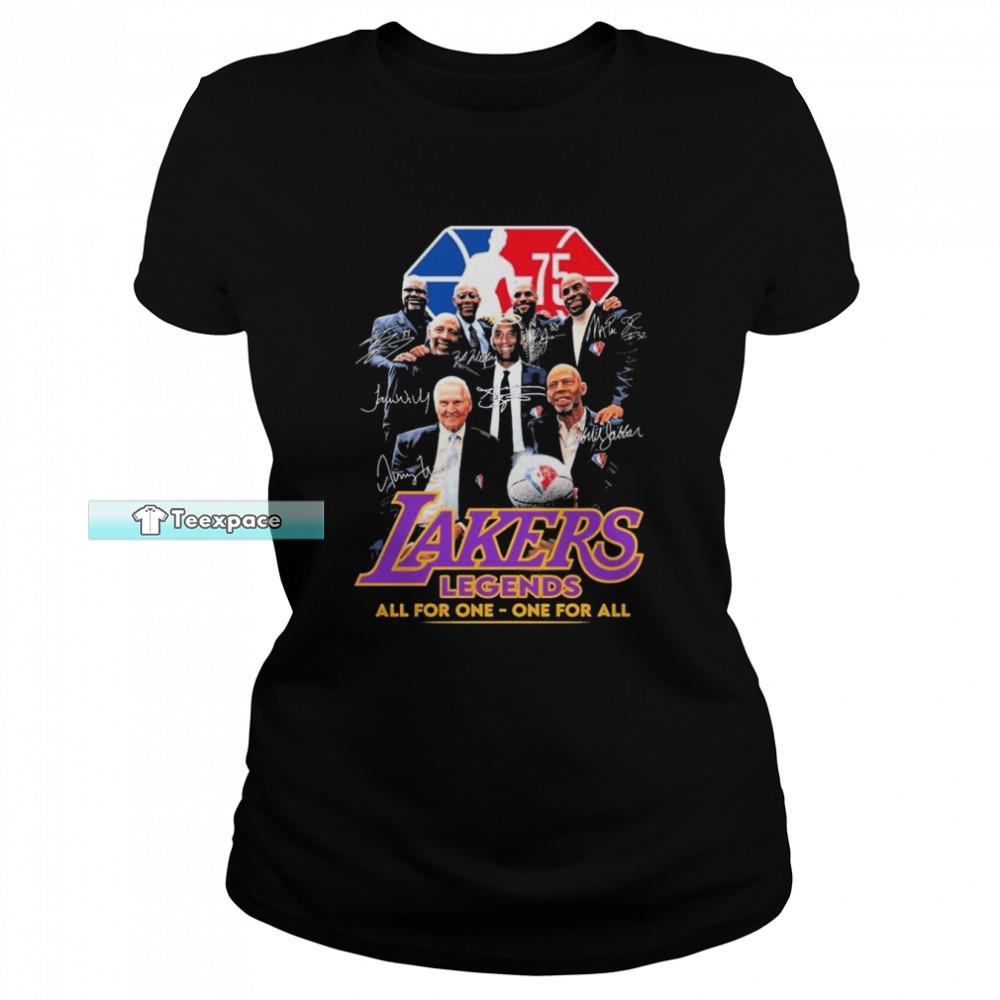 Los Lakers Legend All For One One For All T Shirt Womens