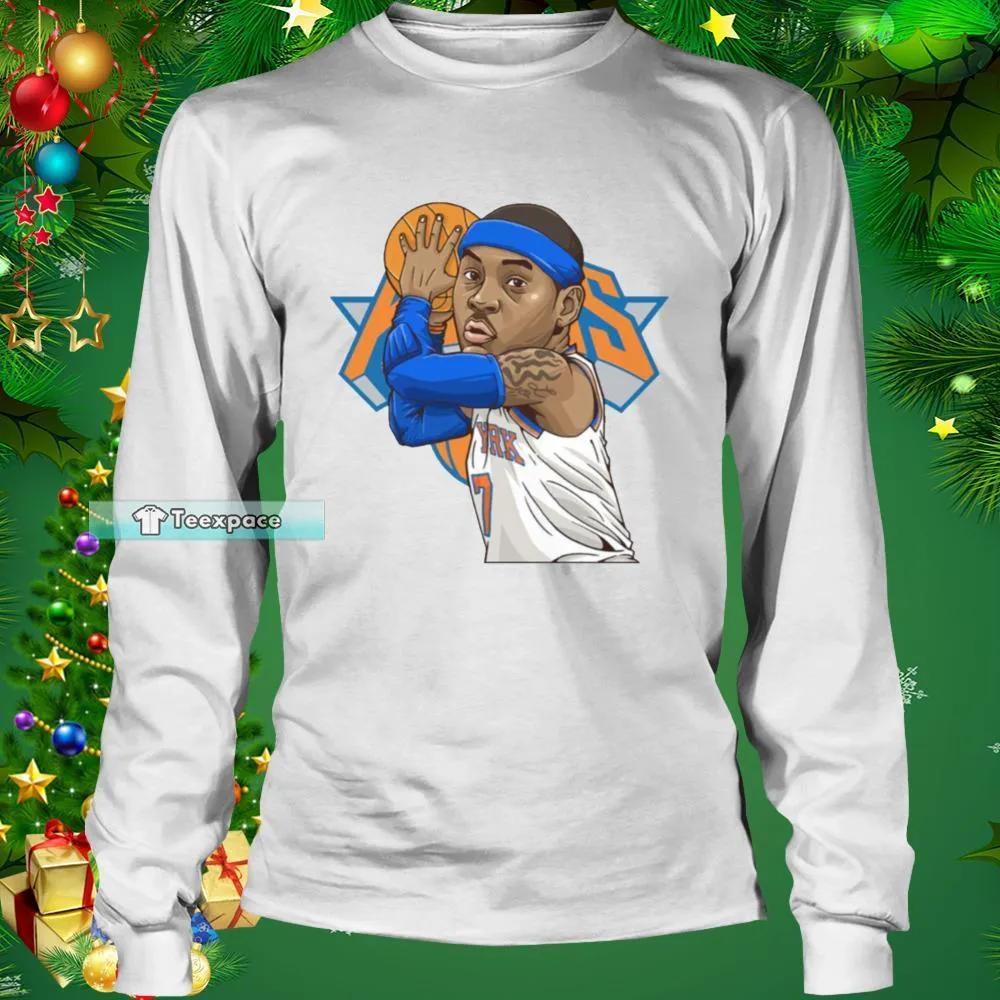 New York Knicks Carmelo Anthony Chibi Long Sleeve Shirt