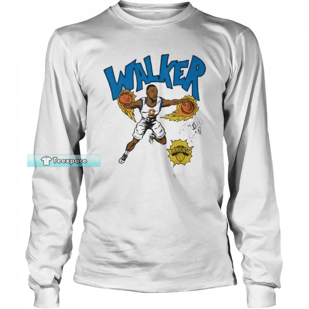 New York Knicks Comic Book Kemba Walker Long Sleeve Shirt
