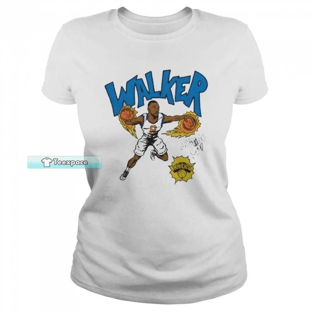 New York Knicks Comic Book Kemba Walker T Shirt Womens
