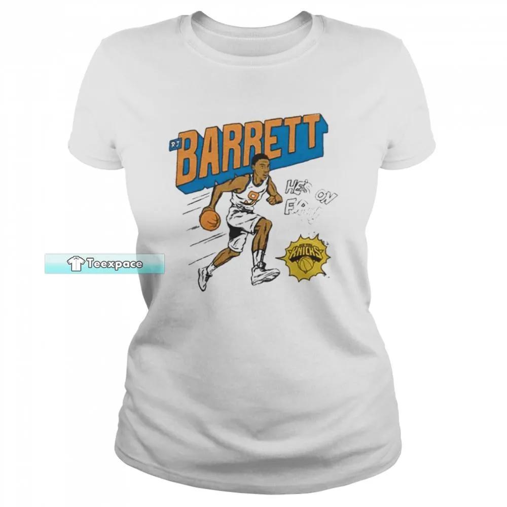 New York Knicks Comic Book RJ Barrett T Shirt Womens
