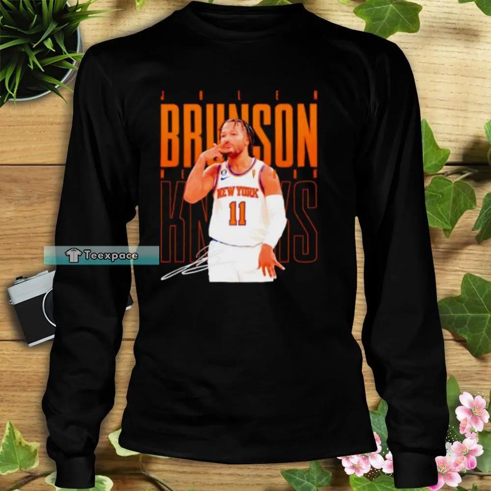 New York Knicks Jalen Brunson Signature Long Sleeve Shirt
