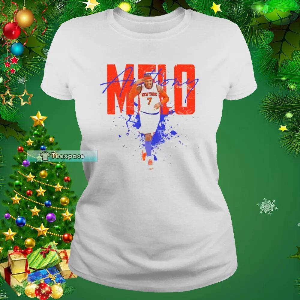 New York Knicks Number 7 Carmelo Anthony T Shirt Womens