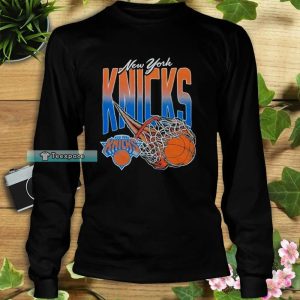 New York Knicks On Fire NBA Knicks Long Sleeve Shirt